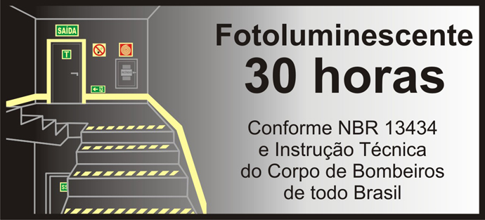 Placas fotoluminescentes 30 hs